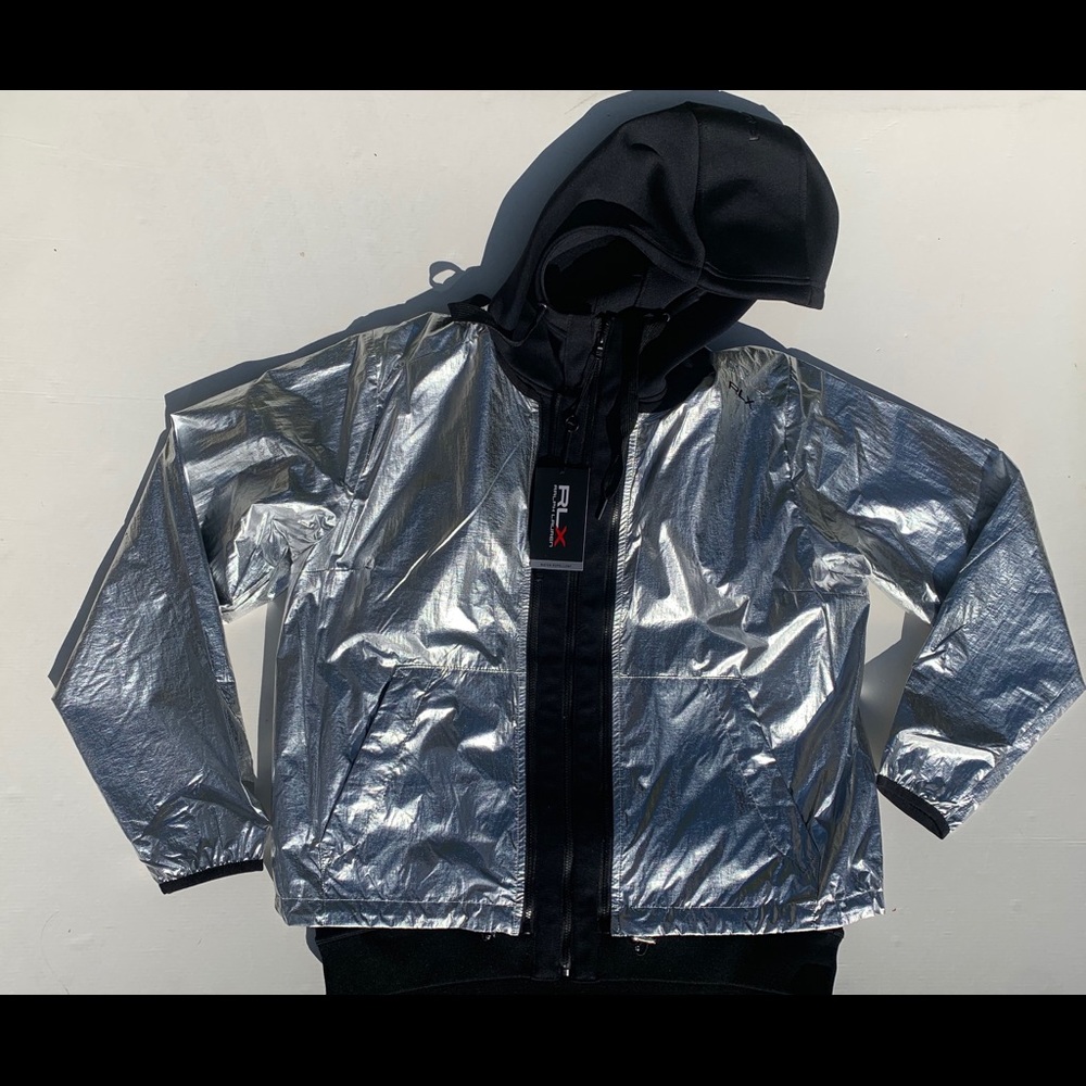 Ralph Lauren Silver 3-way Hooded Golf Jacket-Vest